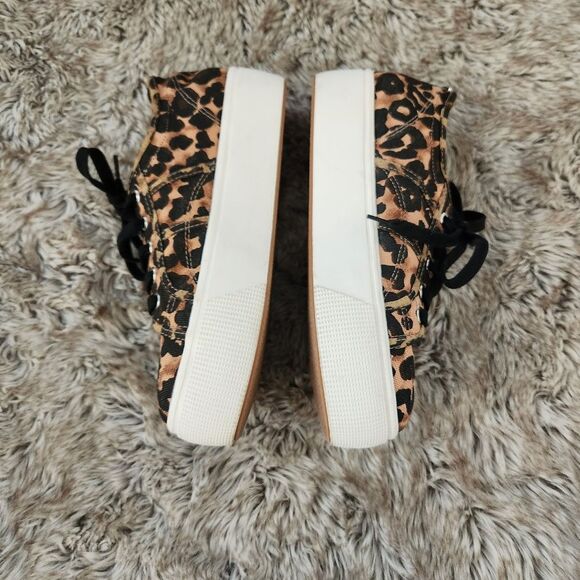 Steve‎ Madden Emmi Leopard Print Platform Sneakers Size 8.5 - Picture 4 of 9